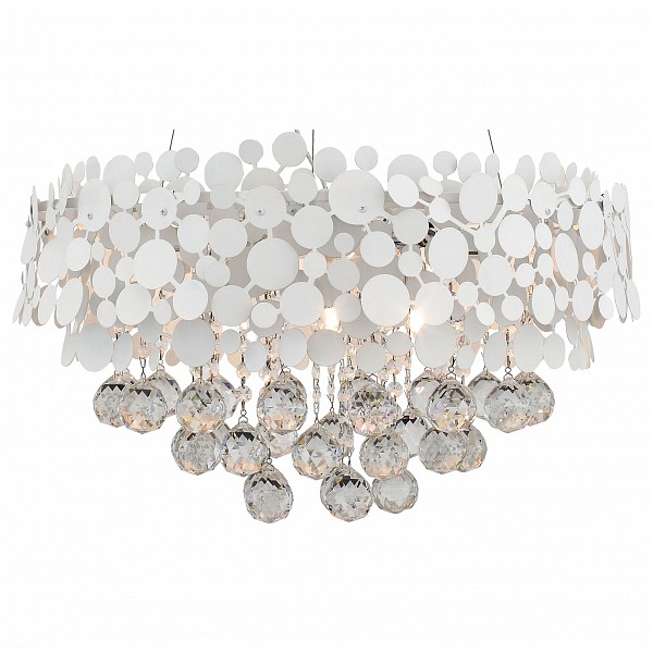 Подвесной светильник ST-LuceFiletto SL790.503.09 Подвесной светильник ST-LuceFiletto SL790.503.09Артикул - SL790.503.09,Бренд - ST-Luce (Китай),Серия - Filetto,Гарантия, месяцы - 24,Рекомендуемые помещения - Гостиная, Кабинет, Прихожая, Спальня,Высота, мм - 1000,Диаметр, мм - 550,Размер упаковки, мм - 580x580x290,Цвет плафонов и подвесок - белый, неокрашенный,Цвет арматуры - белый,Тип поверхности плафонов и подвесок - матовый, прозрачный,Тип поверхности арматуры - матовый,Материал плафонов и подвесок - металл, хрусталь,Материал арматуры - металл,Лампы - галогенновая,цоколь G9; 220 В; 28 Вт,цвет: белый теплый, 2800-3200 K,Сопоставление с лампой накаливания - на 50%,Тип колбы лампы - пальчиковая,Класс электробезопасности - I,Общая мощность, Вт - 252,Лампы в комплекте - галогенновые G9,Общее кол-во ламп - 9,Количество плафонов - 1,Возможность подключения диммера - можно,Степень пылевлагозащиты, IP - 20,Диапазон рабочих температур - комнатная температура,Масса, кг - 9, 64,Дополнительные параметры - способ крепления светильника к потолку – на монтажной пластине<br><br>Артикул: SL790.503.09<br>Бренд: ST-Luce (Китай)<br>Серия: Filetto<br>Гарантия, месяцы: 24<br>Рекомендуемые помещения: Гостиная, Кабинет, Прихожая, Спальня<br>Высота, мм: 1000<br>Диаметр, мм: 550<br>Размер упаковки, мм: 580x580x290<br>Цвет плафонов и подвесок: белый, неокрашенный<br>Цвет арматуры: белый<br>Тип поверхности плафонов и подвесок: матовый, прозрачный<br>Тип поверхности арматуры: матовый<br>Материал плафонов и подвесок: металл, хрусталь<br>Материал арматуры: металл<br>Лампы: галогенновая,цоколь G9; 220 В; 28 Вт,цвет: белый теплый, 2800-3200 K<br>Сопоставление с лампой накаливания: на 50%<br>Тип колбы лампы: пальчиковая<br>Класс электробезопасности: I<br>Общая мощность, Вт: 252<br>Лампы в комплекте: галогенновые G9<br>Общее кол-во ламп: 9<br>Количество плафонов: 1<br>Возможность подключения диммера: можно<br>Степень пылевлагозащиты, IP: 20<br>Диапазон рабочих температур: комнатная температура<br>Масса, кг: 9, 64<br>Дополнительные параметры: способ крепления светильника к потолку – на монтажной пластине