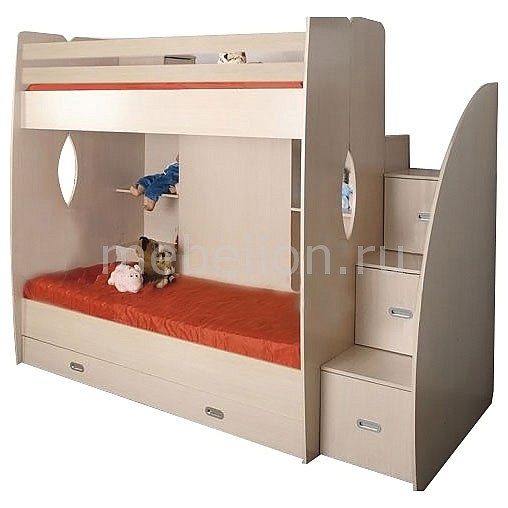 Кровать двухъярусная Олимп-мебель Д1 4489227 дуб линдберг