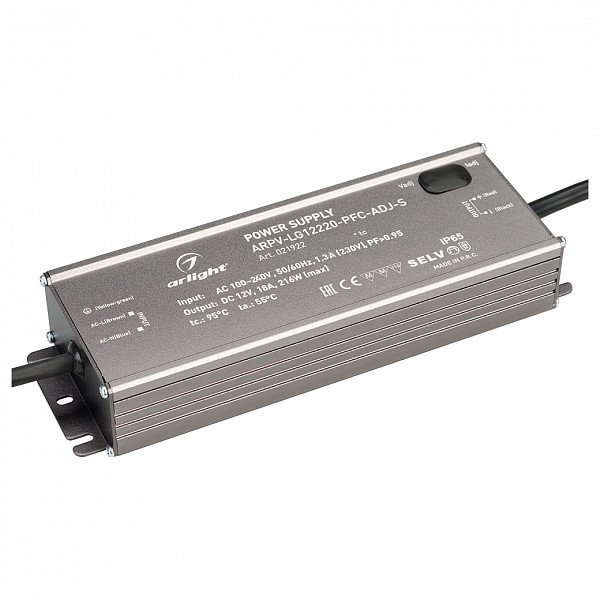 Блок питания 12В 216Вт ARPV-LG12220-PFC-ADJ-S (12V, 18.0A, 216W), 12В 216Вт ARPV-LG12220-PFC-ADJ-S (12V, 18.0A, 216W)
Блок питания 12В 216Вт ARPV-LG12220-PFC-ADJ-S (12V, 18.0A, 216W), 12В 216Вт ARPV-LG12220-PFC-ADJ-S (12V, 18.0A, 216W)
