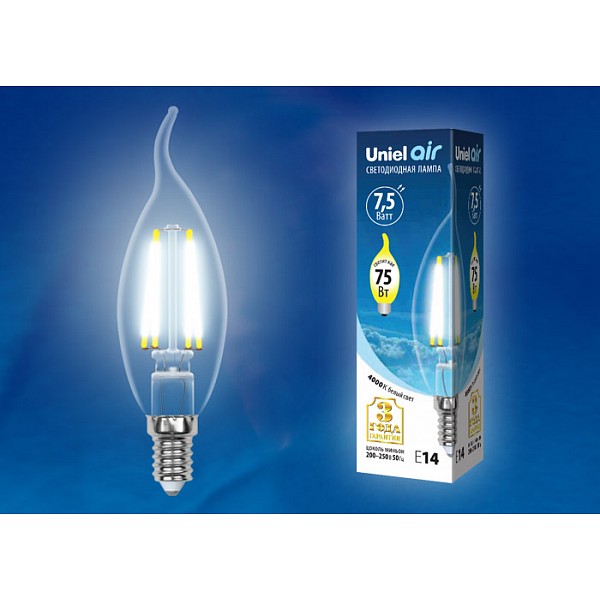 Лампа светодиодная Air E14 220В 7,5Вт 4000K LED-CW35-7,5W/NW/E14/CL GLA01TR картон, Air E14 220В 7,5Вт 4000K LED-CW35-7,5W/NW/E14/CL GLA01TR картон
Лампа светодиодная Air E14 220В 7,5Вт 4000K LED-CW35-7,5W/NW/E14/CL GLA01TR картон, Air E14 220В 7,5Вт 4000K LED-CW35-7,5W/NW/E14/CL GLA01TR картон