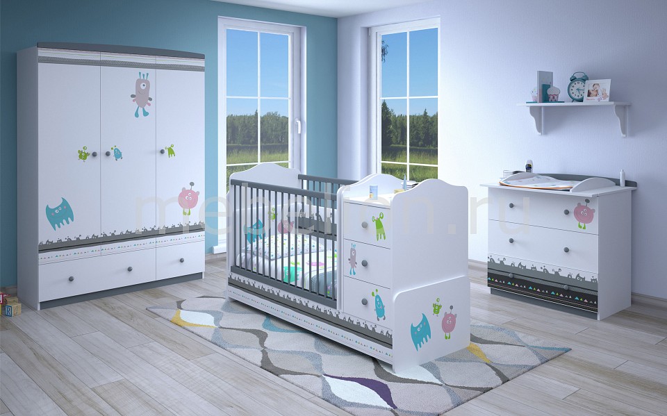 Гарнитур для детской Polini Basic Монстрики