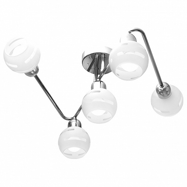 Потолочная люстра IDLamp361/5A-Whitechrome Потолочная люстра IDLamp361/5A-WhitechromeАртикул - ID_361_5A-Whitechrome,Бренд - IDLamp (Италия),Серия - 361,Время изготовления, дней - 1,Рекомендуемые помещения - Гостиная, Кабинет, Спальня,Длина, мм - 410,Ширина, мм - 390,Высота, мм - 210,Цвет плафонов и подвесок - белый полосатый,Цвет арматуры - хром,Тип поверхности плафонов и подвесок - матовый,Тип поверхности арматуры - глянцевый,Материал плафонов и подвесок - стекло,Материал арматуры - металл,Лампы - компактная люминесцентная (КЛЛ) ИЛИнакаливания ИЛИсветодиодная (LED),цоколь E14; 220 В; 60 Вт,,Класс электробезопасности - I,Общая мощность, Вт - 300,Лампы в комплекте - отсутствуют,Общее кол-во ламп - 5,Количество плафонов - 5,Возможность подключения диммера - можно, если установить лампу накаливания,Степень пылевлагозащиты, IP - 20,Диапазон рабочих температур - комнатная температура,Масса, кг - 1, 9,Дополнительные параметры - способ крепления светильника к потолку – на монтажной пластине<br><br>Артикул: ID_361_5A-Whitechrome<br>Бренд: IDLamp (Италия)<br>Серия: 361<br>Время изготовления, дней: 1<br>Рекомендуемые помещения: Гостиная, Кабинет, Спальня<br>Длина, мм: 410<br>Ширина, мм: 390<br>Высота, мм: 210<br>Цвет плафонов и подвесок: белый полосатый<br>Цвет арматуры: хром<br>Тип поверхности плафонов и подвесок: матовый<br>Тип поверхности арматуры: глянцевый<br>Материал плафонов и подвесок: стекло<br>Материал арматуры: металл<br>Лампы: компактная люминесцентная (КЛЛ) ИЛИ<br>накаливания ИЛИ<br>светодиодная (LED),цоколь E14; 220 В; 60 Вт,<br>Класс электробезопасности: I<br>Общая мощность, Вт: 300<br>Лампы в комплекте: отсутствуют<br>Общее кол-во ламп: 5<br>Количество плафонов: 5<br>Возможность подключения диммера: можно, если установить лампу накаливания<br>Степень пылевлагозащиты, IP: 20<br>Диапазон рабочих температур: комнатная температура<br>Масса, кг: 1, 9<br>Дополнительные параметры: способ крепления светильника к потолку – на монтажной пластине