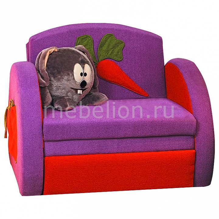 Диван-кровать Олимп-мебель Мася-8 Кролик 8131127 сиреневый/красный