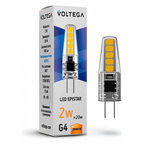 Лампа светодиодная Simple G4 12В 2.2Вт 2800K VG9-K1G4warm2W, Simple G4 12В 2.2Вт 2800K VG9-K1G4warm2W
Лампа светодиодная Simple G4 12В 2.2Вт 2800K VG9-K1G4warm2W, Simple G4 12В 2.2Вт 2800K VG9-K1G4warm2W