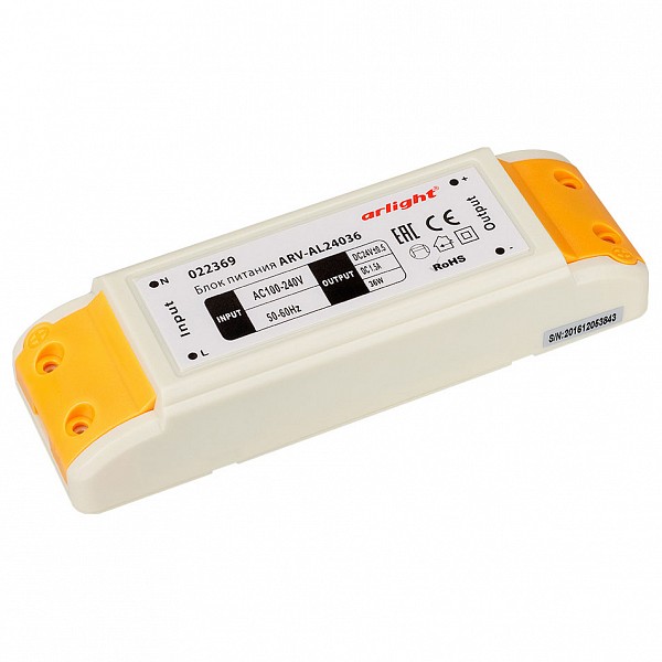 Блок питания 24В 36Вт ARV-AL24036 (24V, 1.5A, 36W), 24В 36Вт ARV-AL24036 (24V, 1.5A, 36W)
Блок питания 24В 36Вт ARV-AL24036 (24V, 1.5A, 36W), 24В 36Вт ARV-AL24036 (24V, 1.5A, 36W)