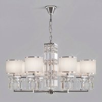 Подвесная люстра Zaffiro 10099/8 хром/прозрачный хрусталь Strotskis (новый абажур)