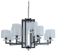Подвесная люстра АЛЕКСАНДРА 4408+4/C black+gold