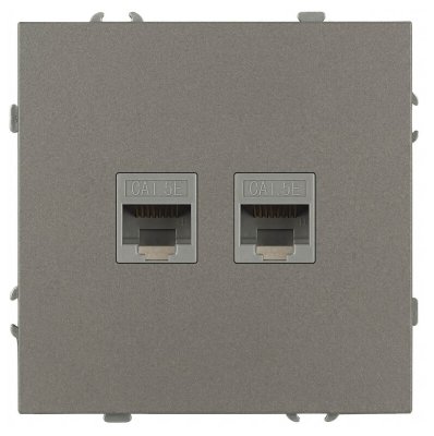 Розетка двойная Ethernet RJ-45 без рамки Galaxy Б0070768