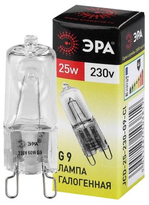 Лампа галогеновая Эра G9 25W 3000K