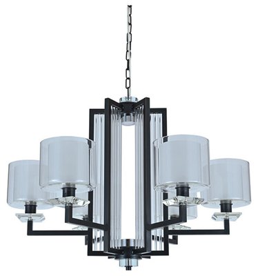 Подвесная люстра АЛЕКСАНДРА 4406+1/C black+gold