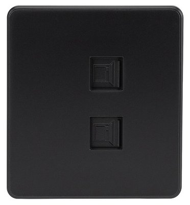 Розетка двойная Ethernet RJ-45 без рамки ROUND KR-78-0725-3