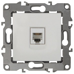 Розетка телефонная RJ-11 без рамки Эра 12 12-3105-01 Розетка телефонная RJ-11 без рамки Эра 12 12-3105-01