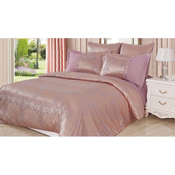 

Комплект двуспальный Satin jacquard, Сиреневый, Satin jacquard