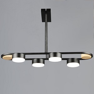 Люстра на штанге Reluce 02760-1 02760-0.3-04 BK+WOOD GX53 (Италия) Люстра на штанге Reluce 02760-1 02760-0.3-04 BK+WOOD GX53 (Италия)