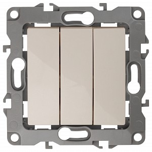 Выключатель трехклавишный без рамки Эра 12 12-1107-02