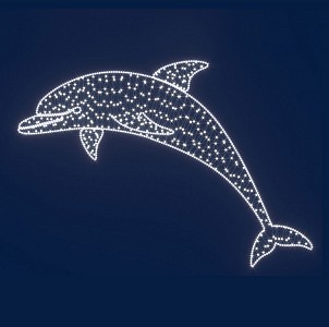 Панно световое Летний сезон - Дельфин [2x1 м] RL-KN-S-01-24