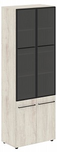 Шкаф 4-х дверный Loftis серый, сосна эдмонт 