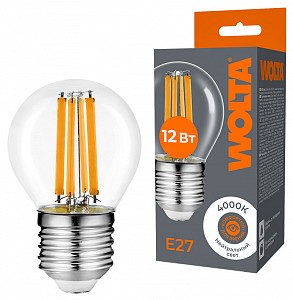 Лампа светодиодная [LED] Wolta E27 12W 4000K
