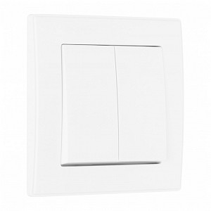 Выключатель двухклавишный SET06-1 SET06-1-30-2 white