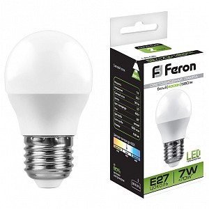 Лампа светодиодная [LED] Feron E27 7W 4000K