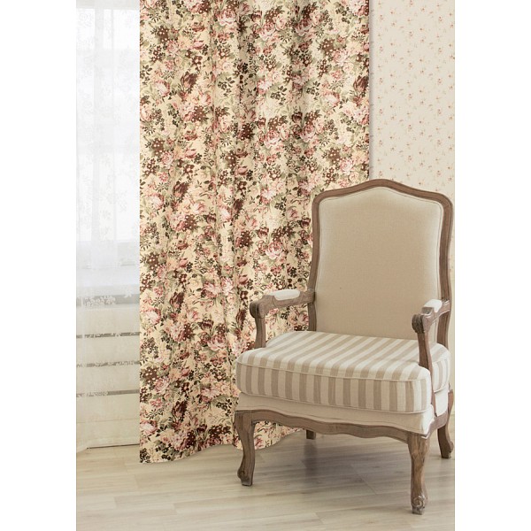 

Портьера (100x300 см) 2шт. Bouquet Francais, Бежевый, Портьера (100x300 см) 2шт. Bouquet Francais