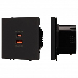 Розетка 2хUSB type A и C без рамки SCT 054317