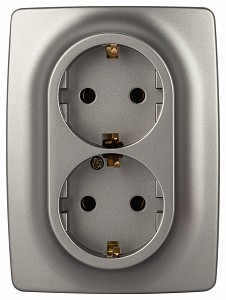 Розетка двойная без заземления Эра 12 12-2106-16