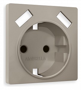 Накладка для розетки с заземлением и со шторками и 2хUSB type A Quant AP3690