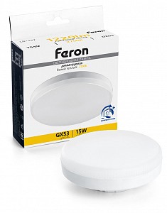 Лампа светодиодная [LED] Feron GX53 15W 2700K