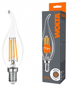 Лампа светодиодная [LED] Wolta E14 7W 4000K
