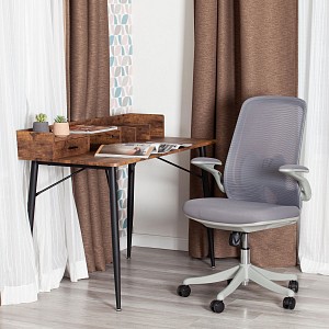 Кресло офисное Mesh-10, серый, ткань