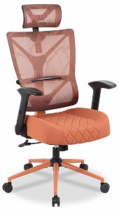 Кресло офисное Chairman CH566, оранжевый, полиэстер, сетчатый акрил