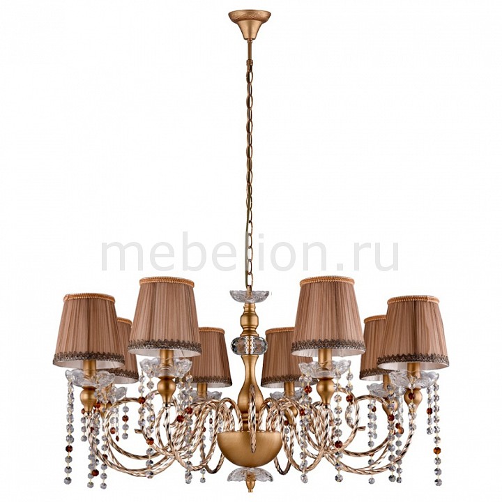 фото Подвесная люстра ALEGRIA SP8 GOLD-BROWN Crystal lux