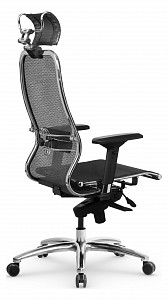 Кресло офисное S-3.04 MPES, черный плюс, сетка, экокожа