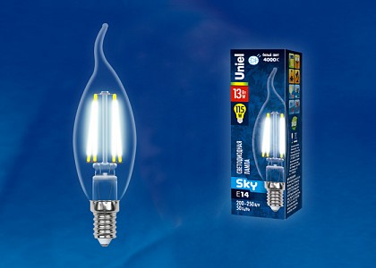 Лампа светодиодная [LED] Uniel E14 13W 4000K