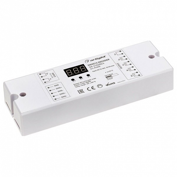 

Декодер DMX SR-2102BEA (12-24V, 384-768W, 4CH), SR-2102BEA (12-24V, 384-768W, 4CH)