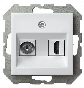 ТВ-розетка и розетка HDMI без рамки EPSILON 28-0351