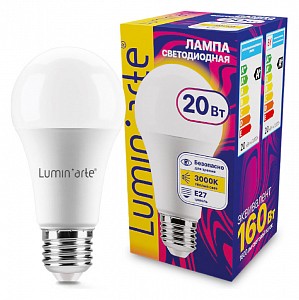 Лампа светодиодная [LED] Luminarte E27 20W 3000K