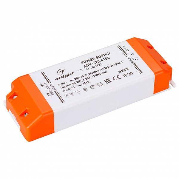 

Блок питания 24В 150Вт ARV-SN24150 (24V, 6.25A, 150W, PFC), 24В 150Вт ARV-SN24150 (24V, 6.25A, 150W, PFC)