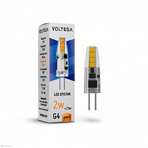 Лампа светодиодная [LED] Voltega G4 2W 2800K