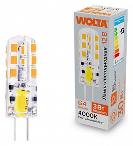 Лампа светодиодная [LED] Wolta G4 3W 4000K