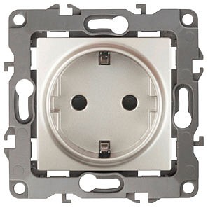 Розетка с заземлением, без рамки Эра 12 12-2001-15 Розетка с заземлением, без рамки Эра 12 12-2001-15