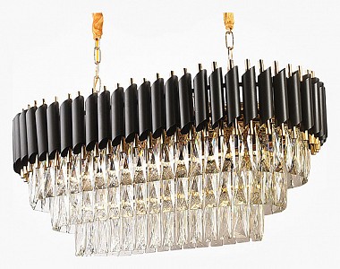 Светильник потолочный Imperiumloft Empire Black Rectangular Chandelier Crystal (Китай)