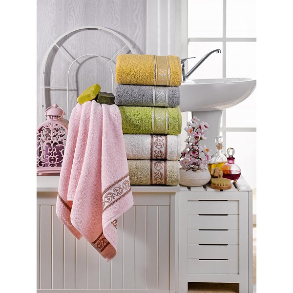 

Набор из 6 банных полотенец (70x140 см) Dream, Бежевый;желтый;зеленый;молочный;розовый;серый, (70x140 см) Dream