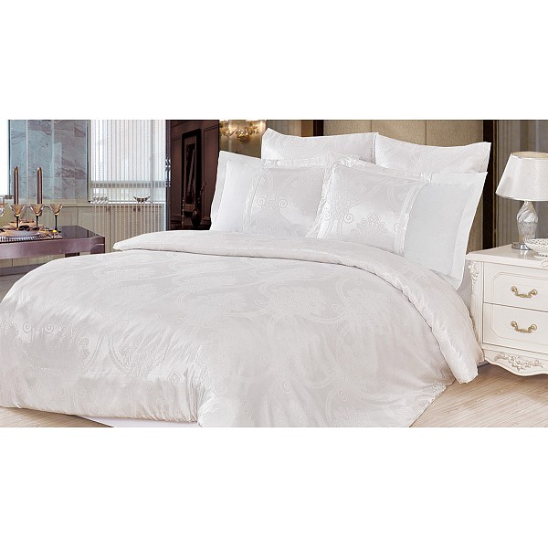 

Комплект евростандарт Satin jacquard, Белый, Satin jacquard