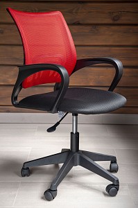 Кресло офисное CH-695NLT, красный, черный, текстиль, ткань-сетка