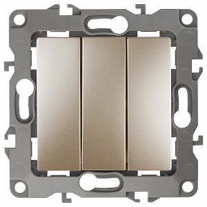 Выключатель трехклавишный без рамки Эра 12 12-1107-04 Выключатель трехклавишный без рамки Эра 12 12-1107-04