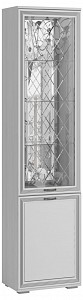 Шкаф 2-х дверный Ливорно (патина серебро, ясень анкор светлый) 