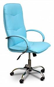 Компьютерное кресло Лидер, голубой, экокожа