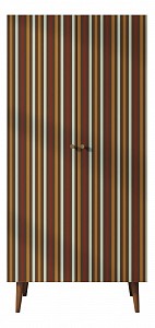 Шкаф 2-х дверный Berber Принт 20 (коричневый в полоску Print 20) 